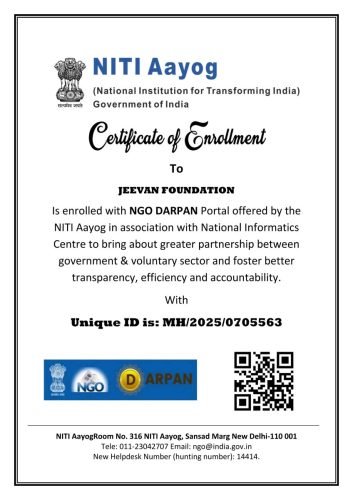 NITI AAYOG CERTIFICATE
